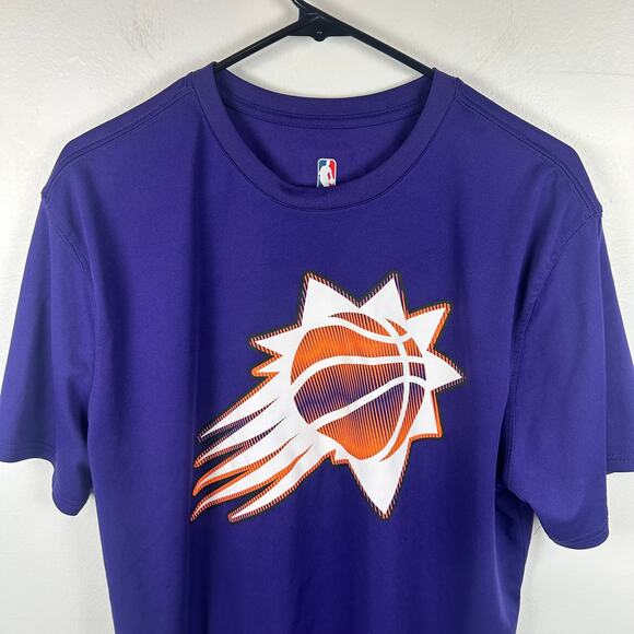 NBA Mens Phoenix Suns Crewneck Basketball #1 Devin Booker Purple T-Shirt Large - Picture 3 of 9